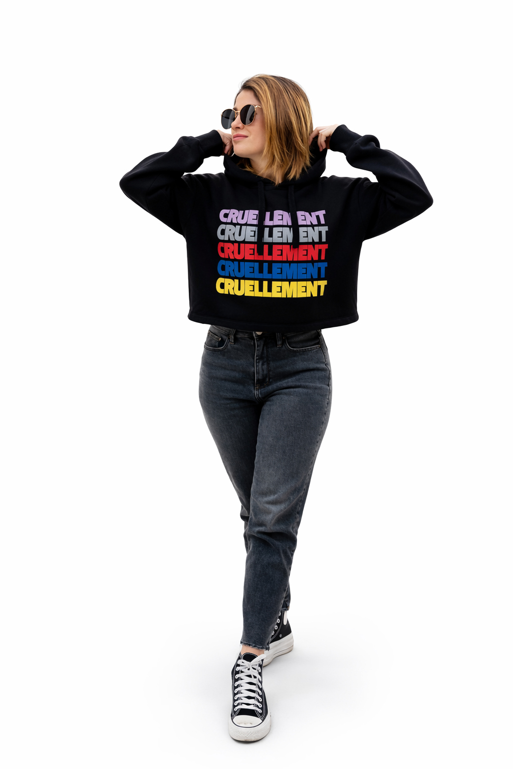 [PRÉCOMMANDE] Pull à capuche crop-top cruellement