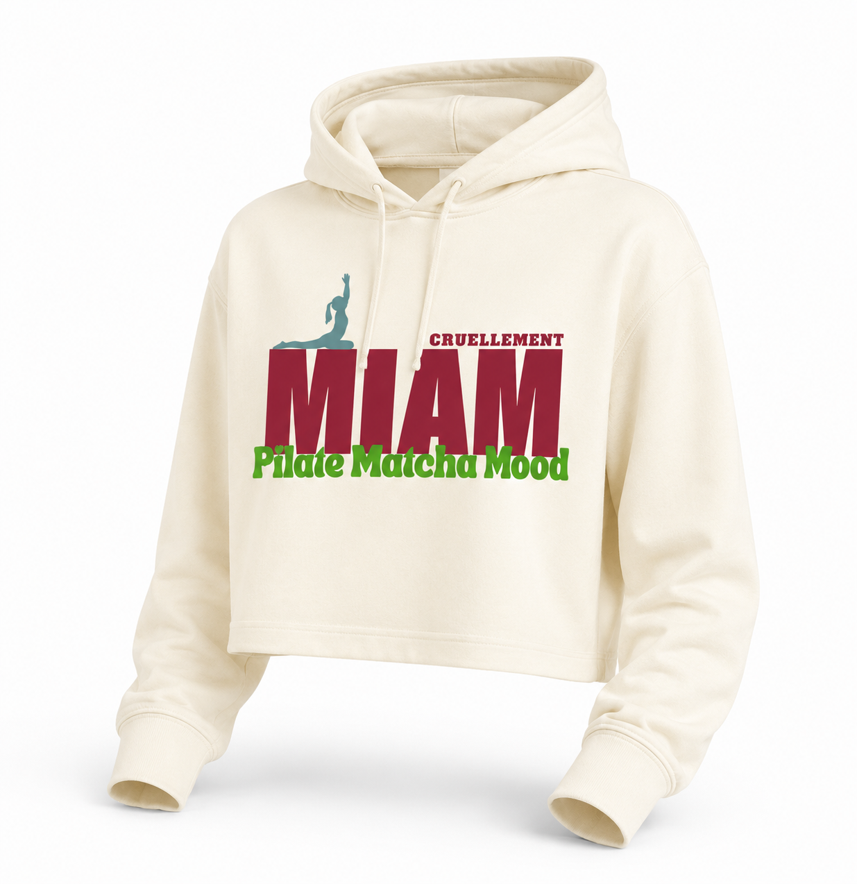 [PRÉCOMMANDE] Pull à capuche crop-top édition Pilate Matcha Mood