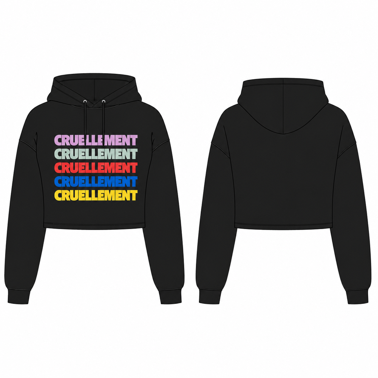 [PRÉCOMMANDE] Pull à capuche crop-top cruellement